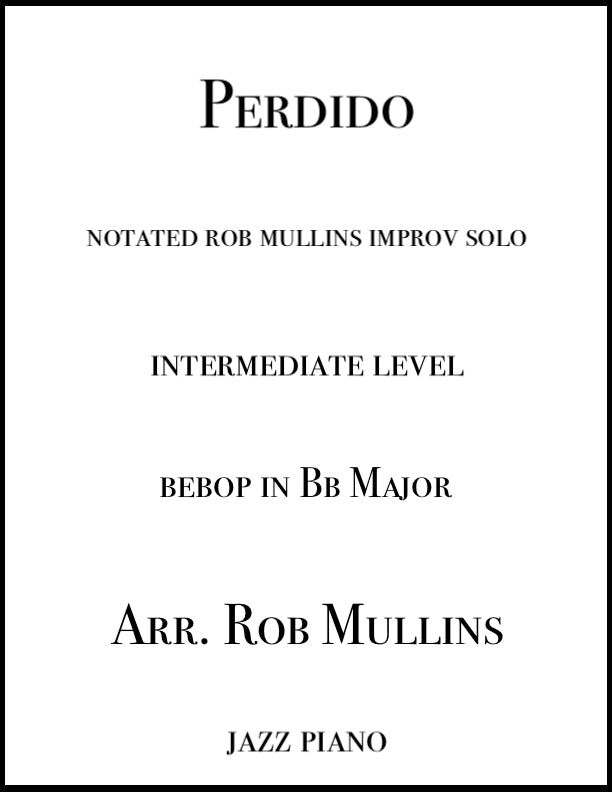 Perdido Notated Solo