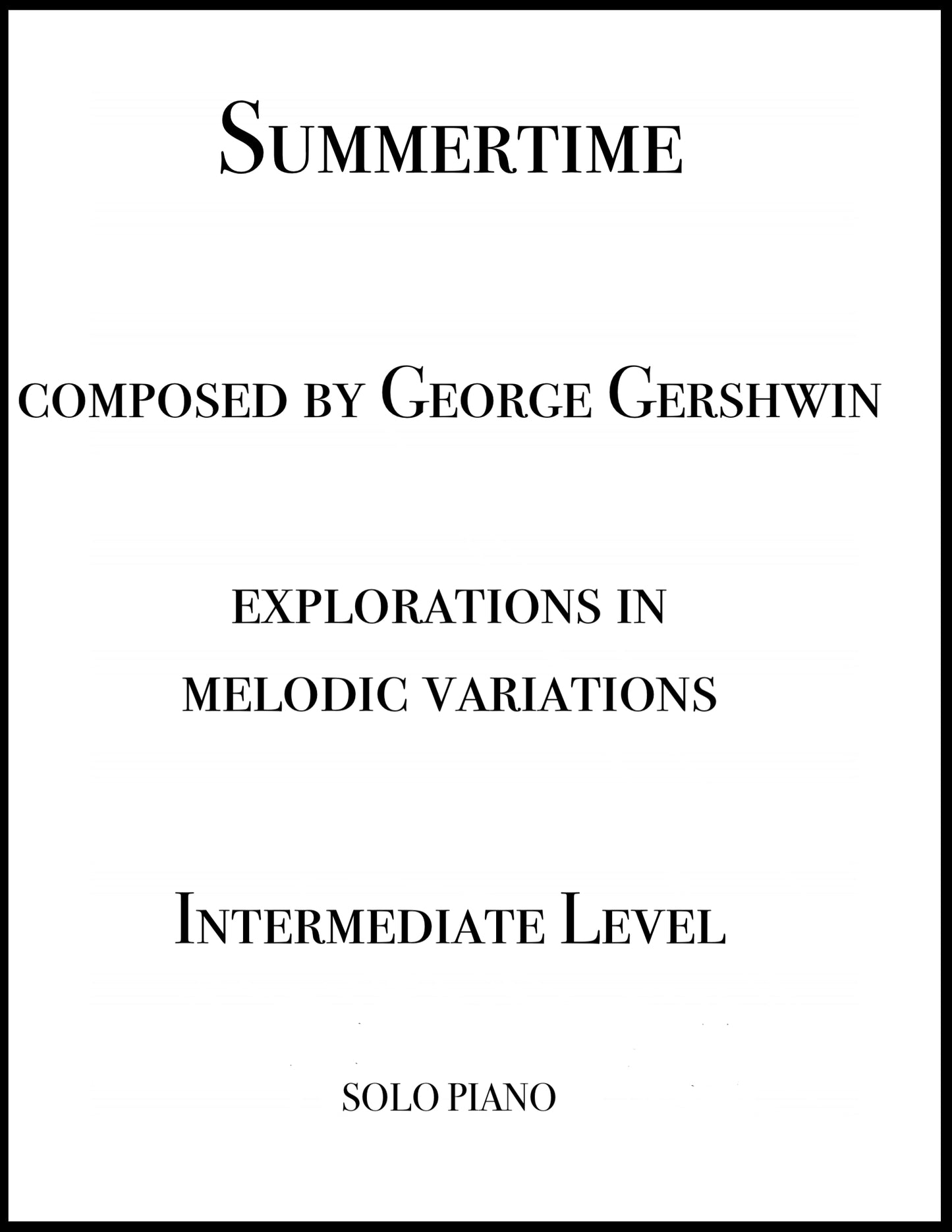 Summertime Jazzy Version