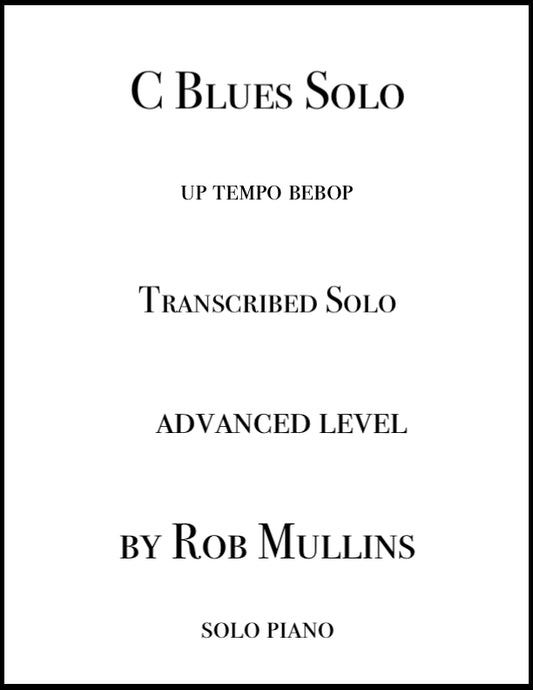 Advanced C Blues Solo Transcription