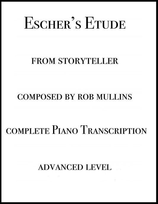 Escher's Etude Piano Transcription