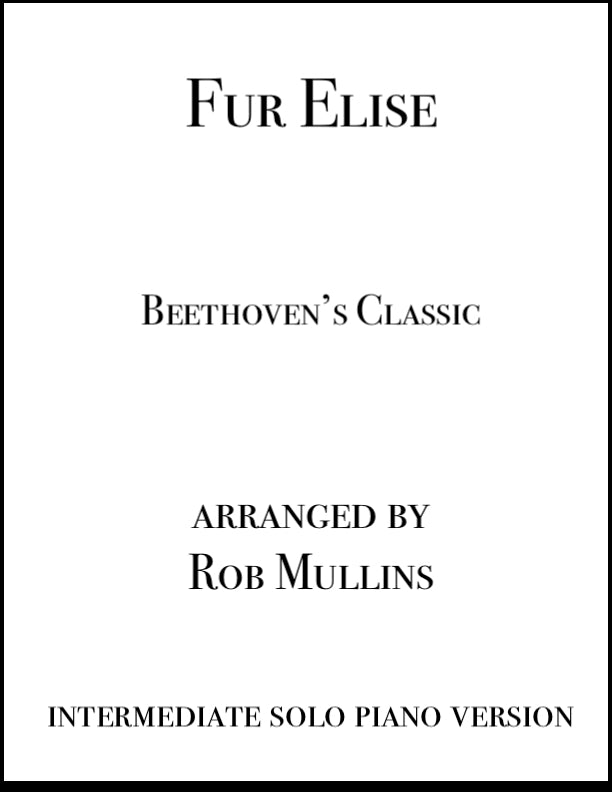 Fur Elise Intermediate Level Sheet Music