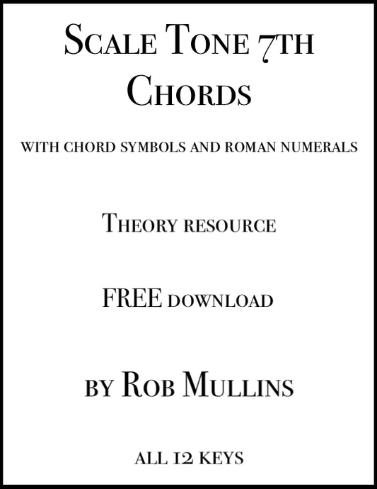 Scale Tone 7th Chords Worksheet